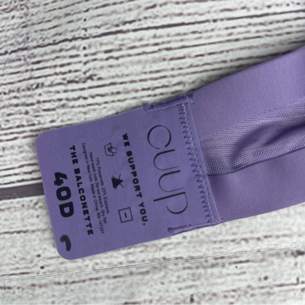 CUUP 40D Balconette Mesh Purple Bra - Picture 4 of 4